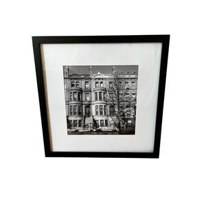 Crown Heights Brooklyn Brownstone, Black and White Photograph 13” x 13”